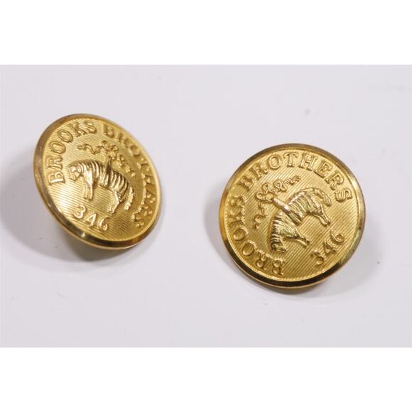 Brooks Brothers Logo Gold Brass Buttons for Blazer by Waterbury 11 Piece - Picture 2 of 4